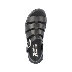 Rieker Women'S Strappy Sandals Night Black