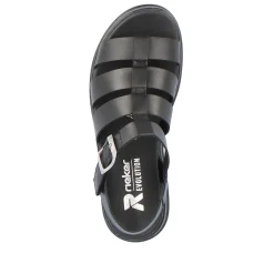 Rieker Women'S Strappy Sandals Night Black