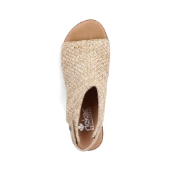 Rieker Women'S Strappy Sandals Sand Beige