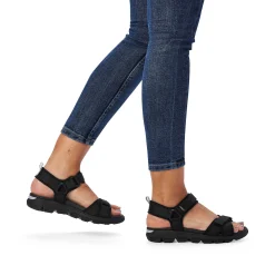 Rieker Women'S Trekking Sandals Deep Black