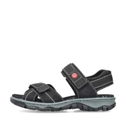 Rieker Women'S Trekking Sandals Asphalt Black