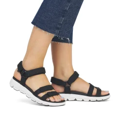 Rieker Women'S Trekking Sandals Deep Black