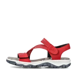 Rieker Women'S Trekking Sandals Cherry Red