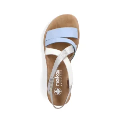 Rieker Women'S Wedge Sandals Pastel Blue