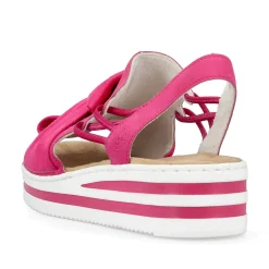 Rieker Women'S Wedge Sandals, Blood Pink