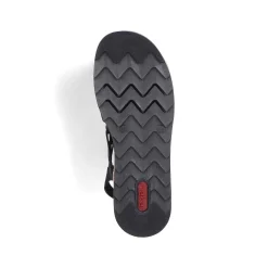 Rieker Women'S Wedge Sandals Midnight Black