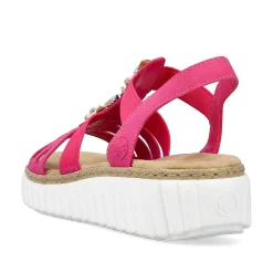 Rieker Women'S Wedge Sandals Pink