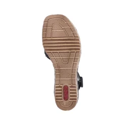 Rieker Women'S Wedge Sandals Night Black