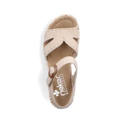 Rieker Women'S Wedge Sandals Champagne