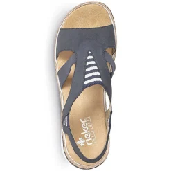 Rieker Women'S Wedge Sandals Pacific Blue