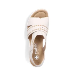 Rieker Women'S Wedge Sandals Light Beige